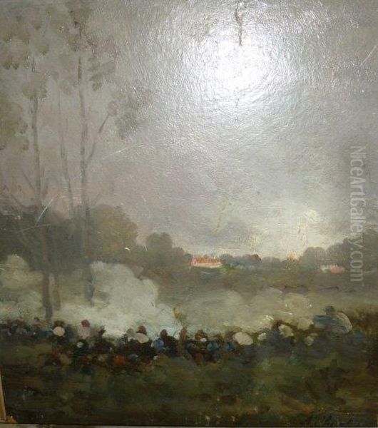 Tirailleurs Embusques Oil Painting by Alphonse Chigot