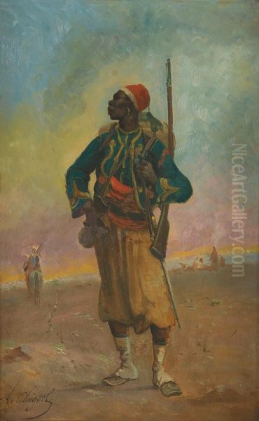 Le Tirailleur Oil Painting by Alphonse Chigot