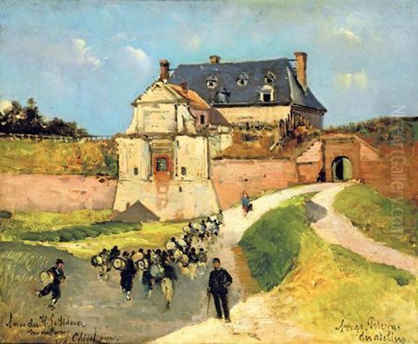 Les Tambours Oil Painting by Alphonse Chigot