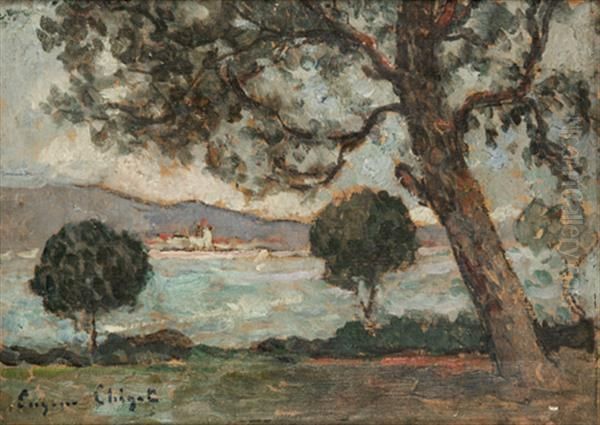 Paysage Oil Painting by Eugene Chigot