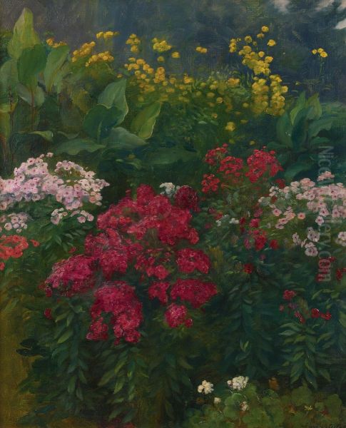 Flowers Oil Painting by Edwin Burrage Child