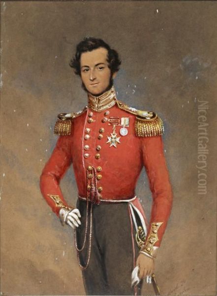 An Army Officer; A Naval Officer Oil Painting by James Warren Childe