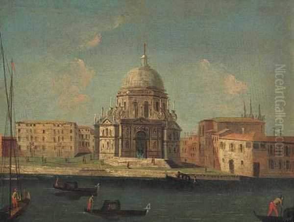 Venezia, Veduta Della Basilica Della Salute Oil Painting by Vincenzo Chilone