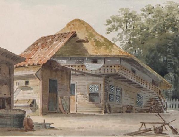 House In China Oil Painting by George Chinnery