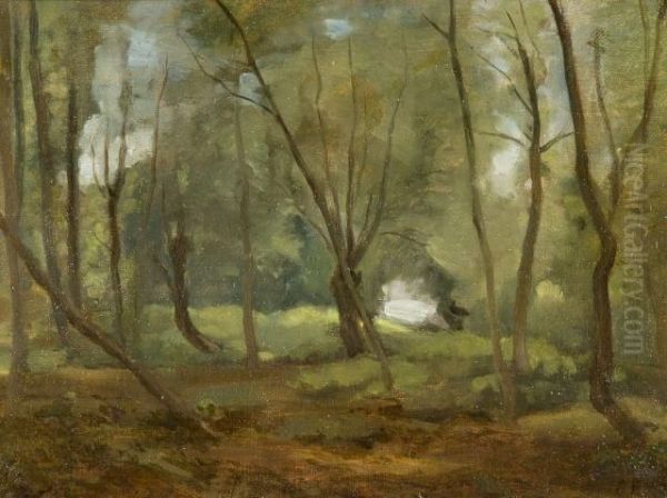 Sous-bois Oil Painting by Antoine Chintreuil