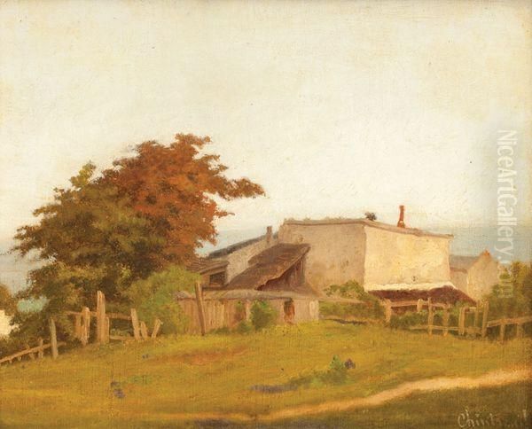 Petit Maison De Campagne Oil Painting by Antoine Chintreuil