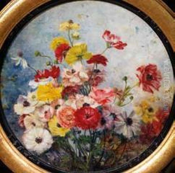 Fiori Di Primavera Oil Painting by Enrichetta Chiostri