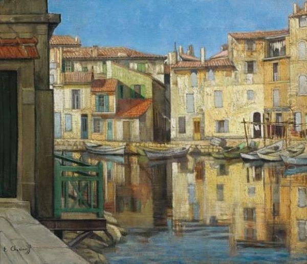 Les Martigues Oil Painting by Eugene Chiriaeff