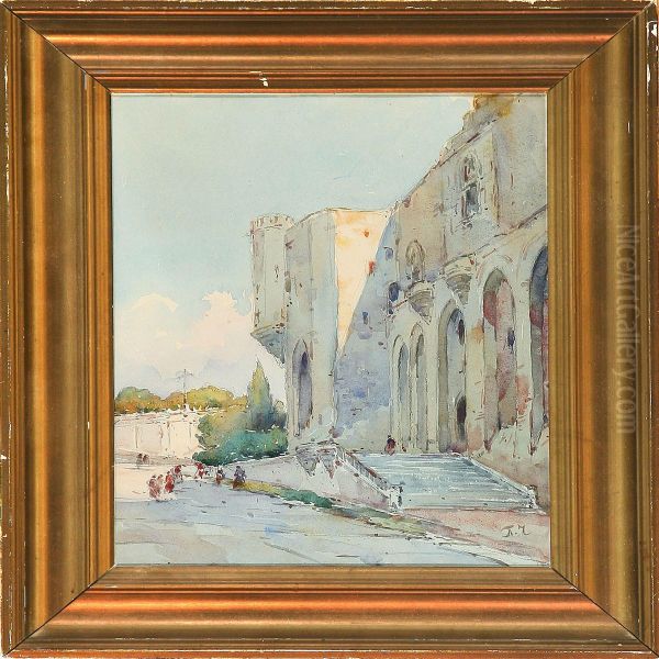 Streetscene From Southern Europe Oil Painting by Pavel Petrovich Chistiakov