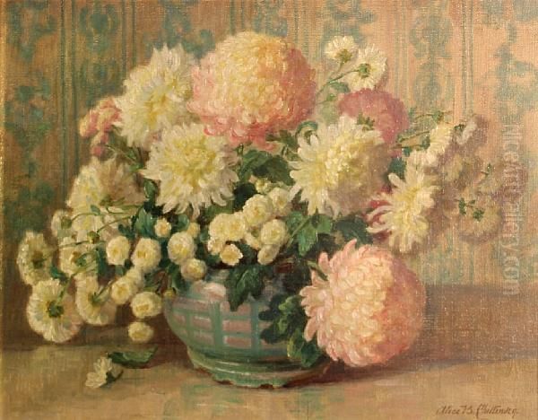 Still Life With Flowers Oil Painting by Alice Brown Chittenden