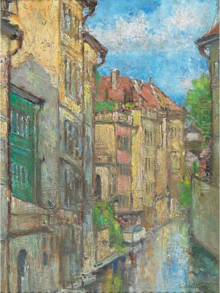 Prague Venice Oil Painting by Antonin Chittussi