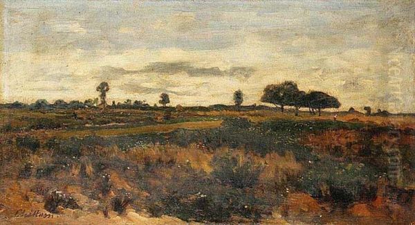 A Landscape Near Velizy Oil Painting by Antonin Chittussi