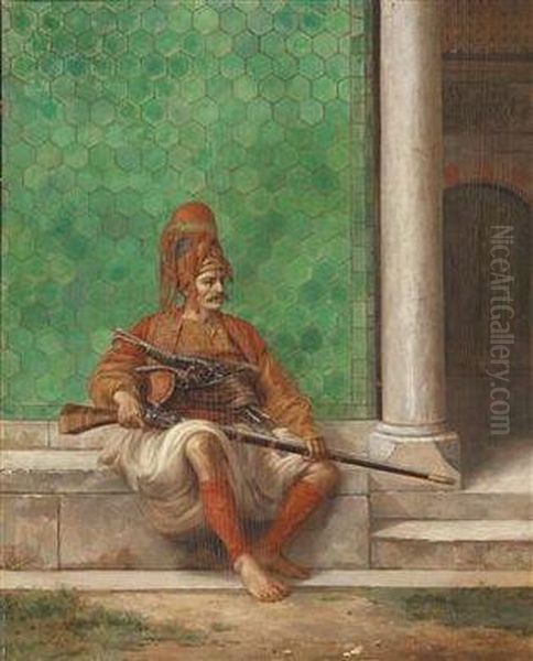 Circle The Palace Guard Oil Painting by Stanislaus von Chlebowski