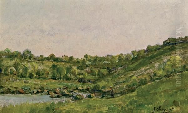 Landschaft Oil Painting by Jules Charles Choquet