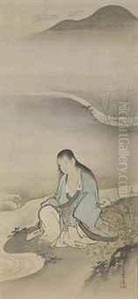 Kikujido (chrysanthemum Boy) Oil Painting by Miyagawa Choshun