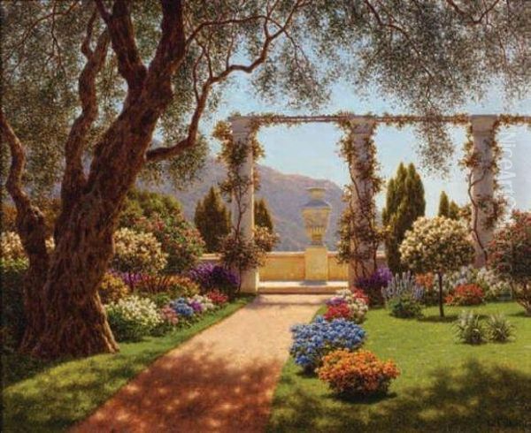 Jardin Mediterraneen Oil Painting by Ivan Fedorovich Choultse