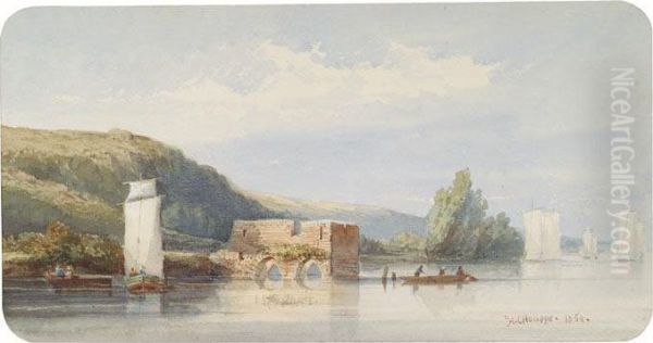 Bord De Riviere Oil Painting by Jean-Henri Chouppe