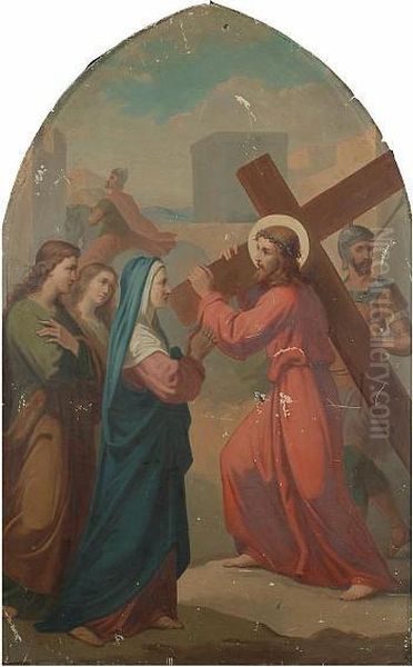 Twelve Stations Of The Cross Oil Painting by L. Chovet