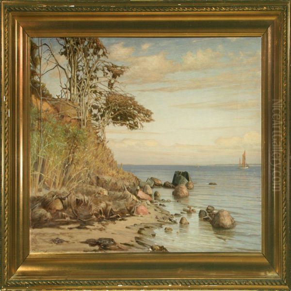 Coastalscenery Oil Painting by Carl A. Christensen Bakkely