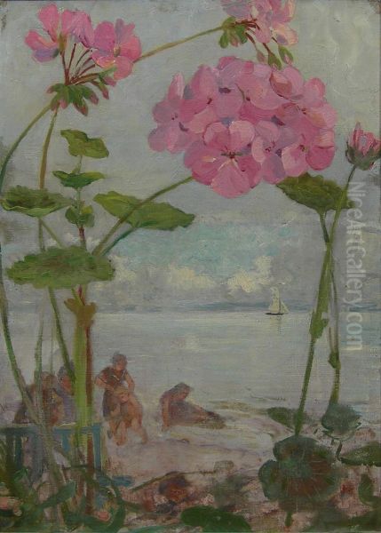 From A Garden By The Sea Oil Painting by James Elder Christie