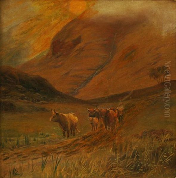 Highland Rovers Oil Painting by Ernest William Christmas