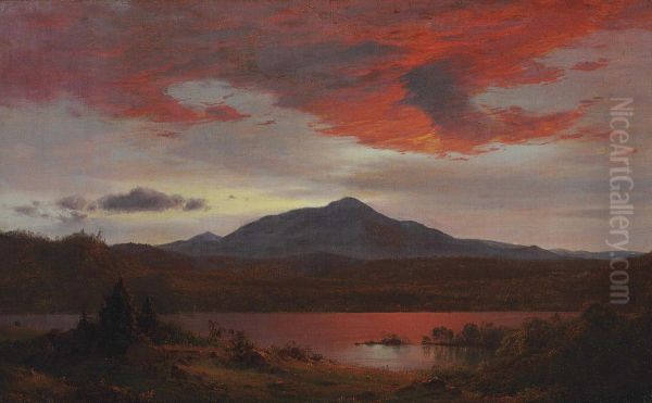 Twilight Oil Painting by Frederic Edwin Church