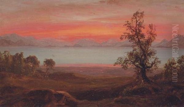 Sunset Oil Painting by Frederic Edwin Church