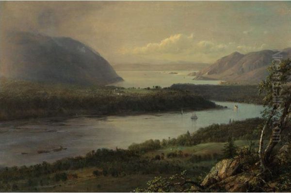 The Highlands Of The Hudson River Oil Painting by Frederic Edwin Church