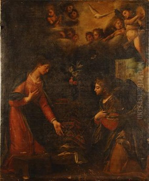 La Anunciacian. Oil Painting by Agostino Ciampelli