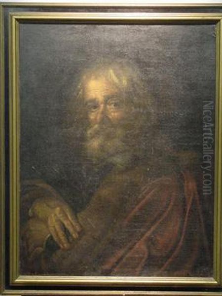 Portrait Of An Old Man Oil Painting by F.A. Ciappa