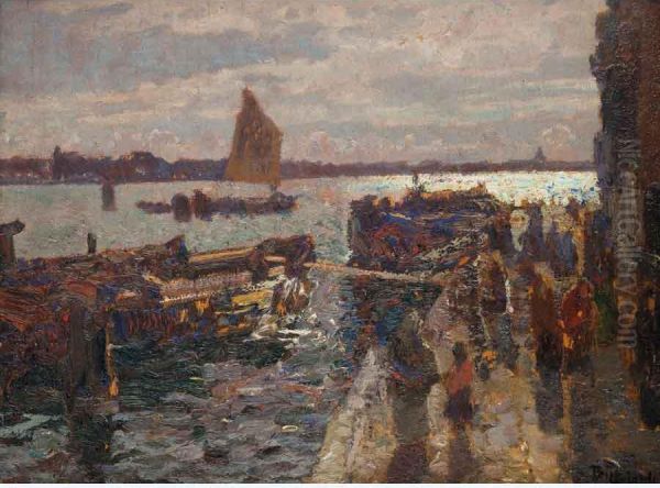 Canale Della Giudecca Oil Painting by Beppe Ciardi