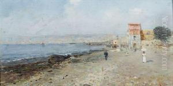 La Baie De Naples Oil Painting by Giuseppe Giardiello