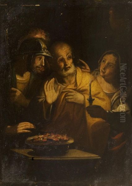 Il Rinnegamento Di Pietro Oil Painting by Antonio Cifrondi