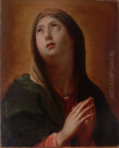 Madonna In Preghiera Oil Painting by Felice Cignani