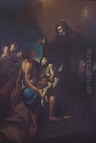 Il Miracolo Di San Francesco Da Paola Oil Painting by Felice Cignani