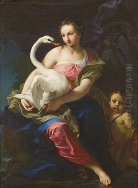 Leda E Il Cigno Oil Painting by Giambettino, Giov. Cignaroli B