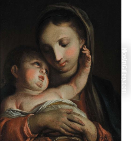 Madonna Col Bambino Oil Painting by Giambettino, Giov. Cignaroli B