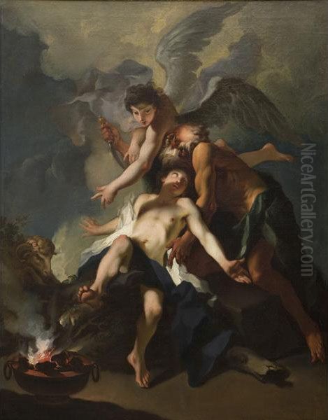 Sacrificio Di Isacco Oil Painting by Giambettino, Giov. Cignaroli B