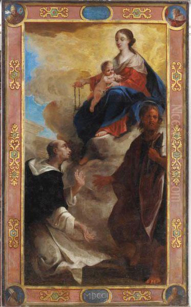 Madonna Del Rosario Oil Painting by Giambettino, Giov. Cignaroli B