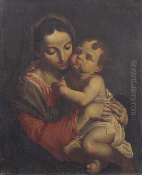 Madonna Col Bambino Oil Painting by Martino Cignaroli