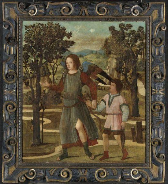 Tobias And The Angel Oil Painting by Giovanni Battista Cima da Conegliano