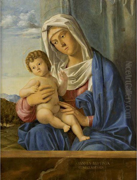 Madonna Col Bambino Oil Painting by Giovanni Battista Cima da Conegliano