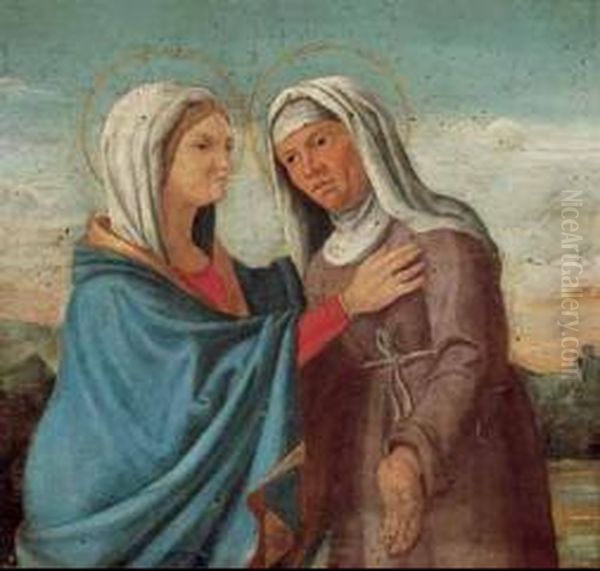 Visitazione Oil Painting by Giovanni Battista Cima da Conegliano