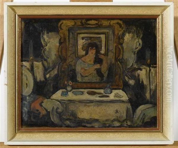 La Table De Toilette Oil Painting by Alexandre Cingria