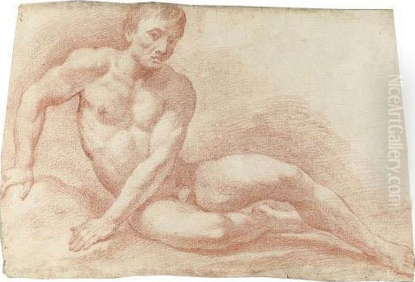 A Reclining Nude Oil Painting by Antonio Ciocchi