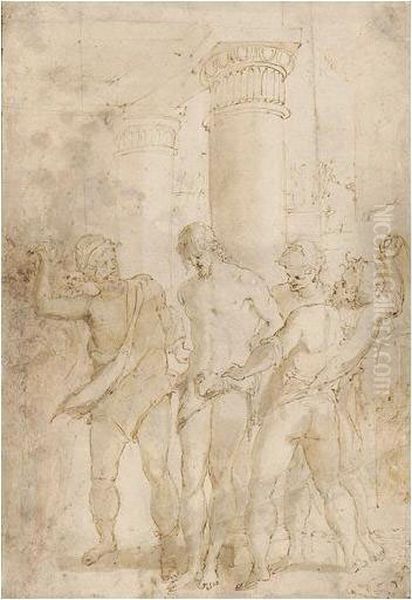 The Flagellation Oil Painting by Niccolo Circignani Il Pomarancio