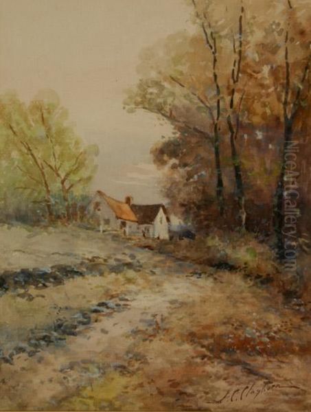 Peaceful Nook
And 
Golden Autumn Oil Painting by Joseph C. Claghorn