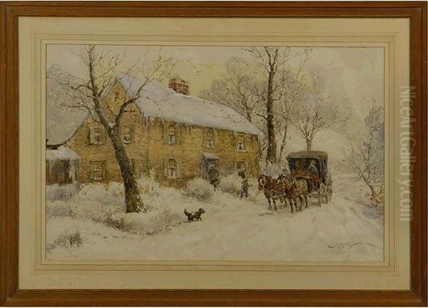 Arrivals. Oil Painting by Joseph C. Claghorn