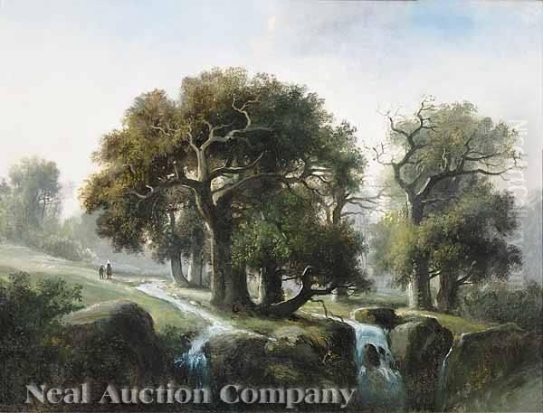 Landscape With Waterfall Oil Painting by Richard Clague