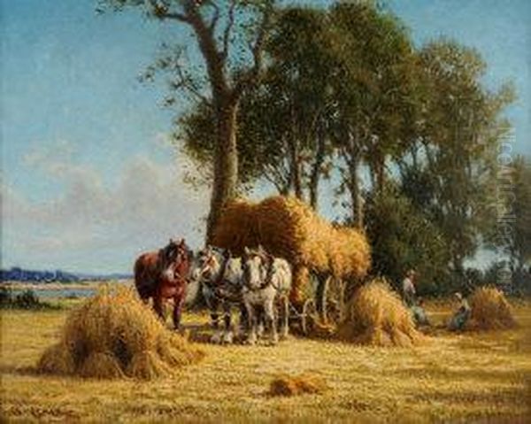 'la Moisson' Oil Painting by Charles Clair